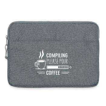 Programmers generate code from coffee - Laptop bag 15" - heather grey - Front