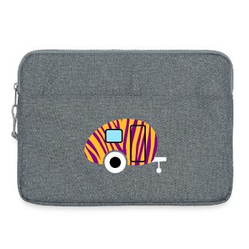 Caravane Caravane Motif Zèbre Imprimé Animal Camper - Sacoche pour ordinateur portable 15 pouces - gris chiné - Devant