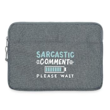 sarkastischer Humor Sarkasmus - Laptoptasche 15" - Grau meliert - Vorne
