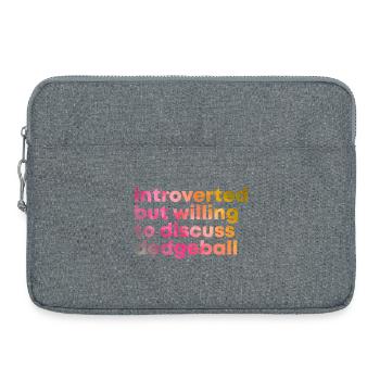 Ballon chasseur - Sacoche pour ordinateur portable 15 pouces - gris chiné - Devant