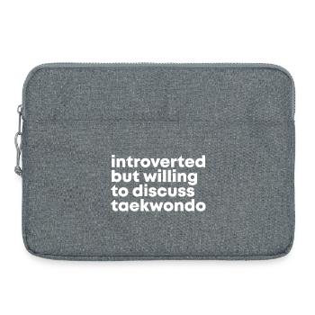 Taekwondo - Sacoche pour ordinateur portable 15 pouces - gris chiné - Devant