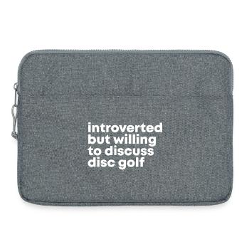 Disc golf - Sacoche pour ordinateur portable 15 pouces - gris chiné - Devant