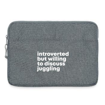 Juggling - Laptop bag 15" - heather grey - Front