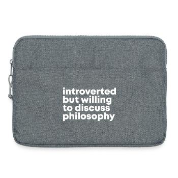 philosophie - Sacoche pour ordinateur portable 15 pouces - gris chiné - Devant