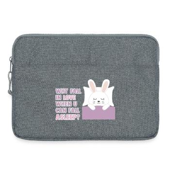 Why fall in love when you can fall asleep? - Laptoptasche 15" - Grau meliert - Vorne