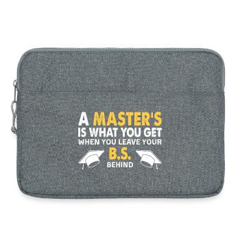 Lustiges Zitat zum Abschlussgeschenk zum Masterabschluss - Laptoptasche 15" - Grau meliert - Vorne