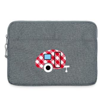 Caravane Caravane à carreaux motif Camping Fan - Sacoche pour ordinateur portable 15 pouces - gris chiné - Devant