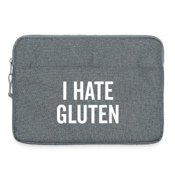 Ich hasse Gluten - Laptoptasche 15" - Grau meliert - Vorne