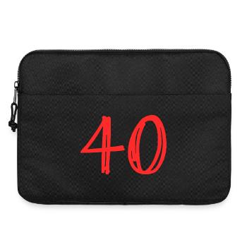 Digital Design Numbers in Red - Laptop bag 15" - black - Front
