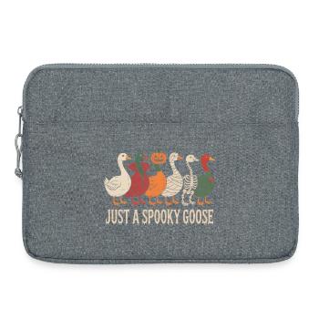 Nur eine gruselige Gans Halloween-Stimmung - Laptoptasche 15" - Grau meliert - Vorne