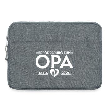 Schwangerschaftsverkündung 2026 Werdender Opa - Laptoptasche 15" - Grau meliert - Vorne