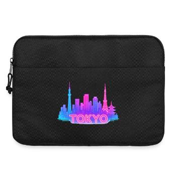 Néons de Tokyo Skyline - Sacoche pour ordinateur portable 15 pouces - noir - Devant