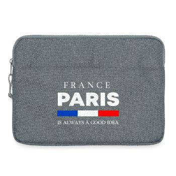 Paris France – Always a Good Idea Design - Laptoptasche 15" - Grau meliert - Vorne
