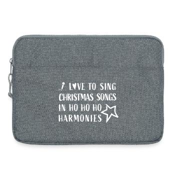 I love to sing Christmas Songs in Hohoho Harmonies - Laptop bag 15" - heather grey - Front