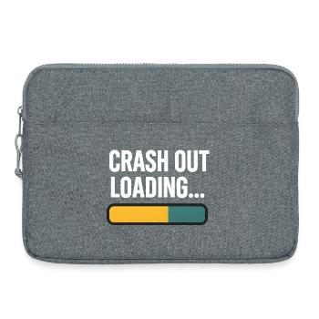Crash Out Loading Bar, Funny Saying  - Laptop bag 15" - heather grey - Front