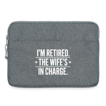 Retired Wife In Charge - Laptop bag 15" - heather grey - Front
