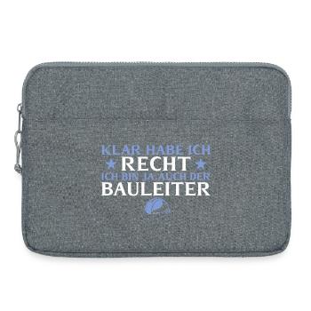 Directeur de la construction, bien sûr que j’ai raison - constructeur - Sacoche pour ordinateur portable 15 pouces - gris chiné - Devant