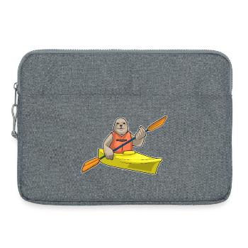 Seehund kleines Boot - Laptoptasche 15" - Grau meliert - Vorne