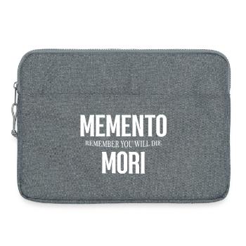 Gothic Memento Mori Design - Laptop bag 15" - heather grey - Front