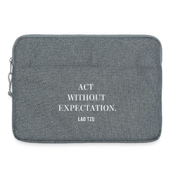 Handle ohne Erwartung Lao Tzu Zitat - Laptoptasche 15" - Grau meliert - Vorne
