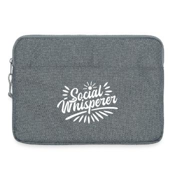 Citation d’assistant social Whisperer Assistant social - Sacoche pour ordinateur portable 15 pouces - gris chiné - Devant