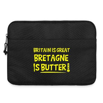 BRITAIN IS GREAT BRETAGNE IS BUTTER !  - Sacoche pour ordinateur portable 15 pouces - noir - Devant