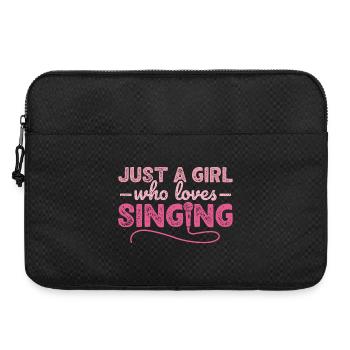 Nur ein Mädchen, das gerne Karaoke-Sängerin singt - Laptoptasche 15" - Schwarz - Vorne