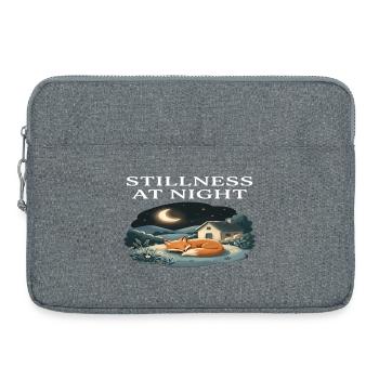 Stille bei Nacht Fuchs-Tier-Cottagecore-Farm - Laptoptasche 15" - Grau meliert - Vorne