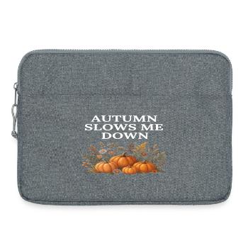 Autumn Slows Me Down Pumpkin Bloom Cottagecore - Laptop bag 15" - heather grey - Front