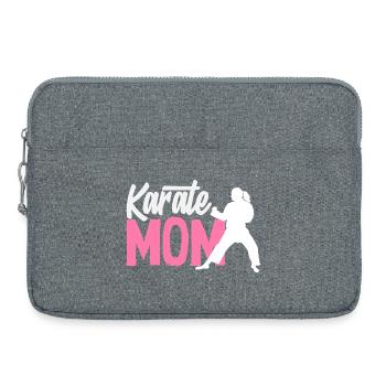 Maman Karaté Arts Martiaux Mère Combattante Femmes - Sacoche pour ordinateur portable 15 pouces - gris chiné - Devant