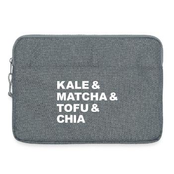 Kale Matcha Tofu Chia Vegan - Laptop bag 15" - heather grey - Front