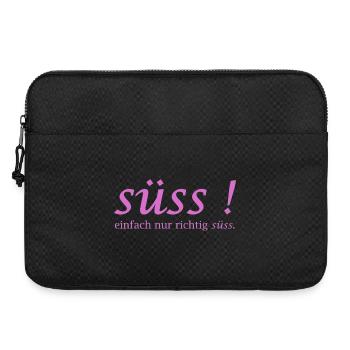 Süss! einfach nur richtig süss Schriftzug - Laptoptasche 15" - Schwarz - Vorne