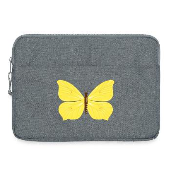 Papillon citron dessiné à la main - Sacoche pour ordinateur portable 15 pouces - gris chiné - Devant