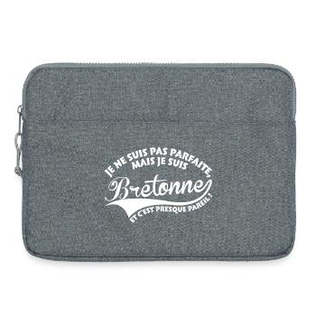 Parfaite Bretonne - Sacoche pour ordinateur portable 15 pouces - gris chiné - Devant