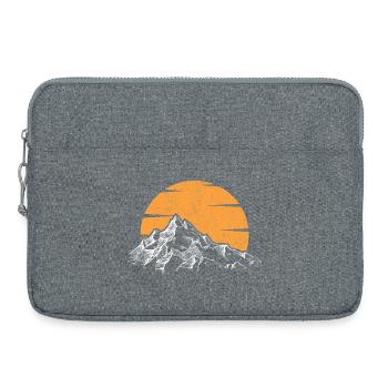 Sunset Peak Mountain Silhouette - Laptoptasche 15" - Grau meliert - Vorne