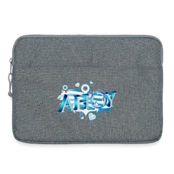 English sailor greeting lettering Ahoy Graffiti - Laptop bag 15" - heather grey - Front