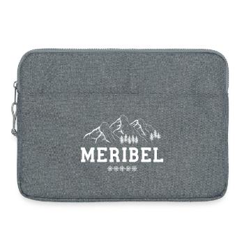 Méribel, station de ski, domaine skiable - Sacoche pour ordinateur portable 15 pouces - gris chiné - Devant