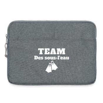 plongeur, plongée sous-marine, palmes - Sacoche pour ordinateur portable 15 pouces - gris chiné - Devant