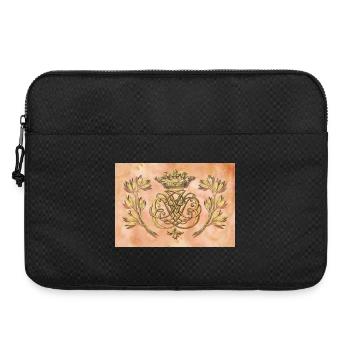 Sceau de Bach / monogramme / armoiries / insignes - Sacoche pour ordinateur portable 15 pouces - noir - Devant