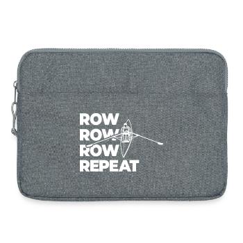 Rowing Rowing Rowing Repeat Rowing - Laptop bag 15" - heather grey - Front