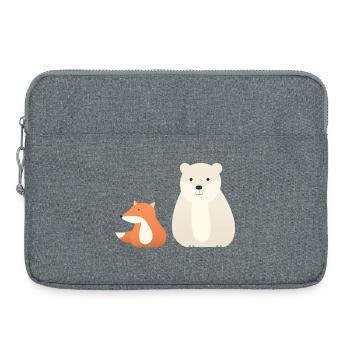 Cute animal motifs for children - Laptop bag 15" - heather grey - Front