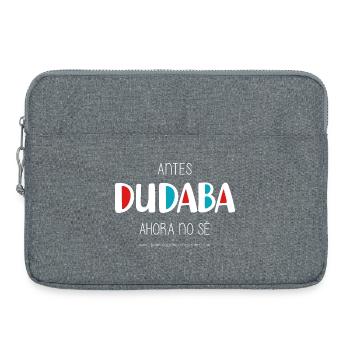 J’avais l’habitude de douter (sombre) - Sacoche pour ordinateur portable 15 pouces - gris chiné - Devant