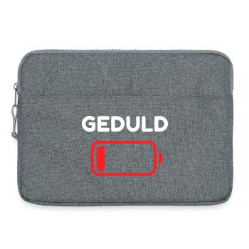 Geduld Batterie Icon Minimal - Laptoptasche 15" - Grau meliert - Vorne