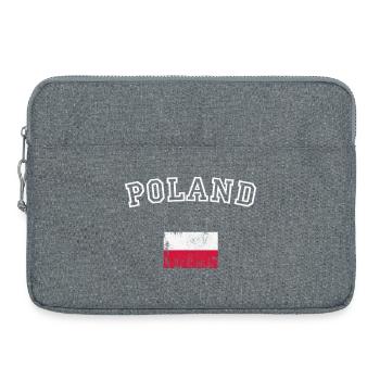 Poland Arch Flag Design - Laptop bag 15" - heather grey - Front