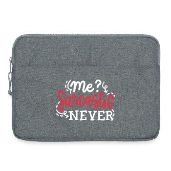 sarkastisch lustig Sarkasmus - Laptoptasche 15" - Grau meliert - Vorne