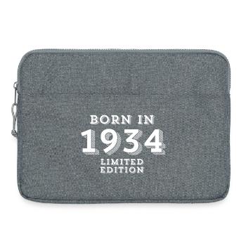 90 Jahre, Geburtsjahr, Geburtsdatum - Laptoptasche 15" - Grau meliert - Vorne
