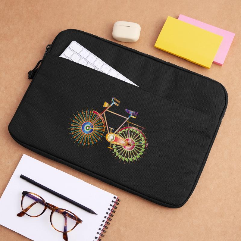 Colourfully decorated bicycle – creative & extraordinary Laptop bag 15"