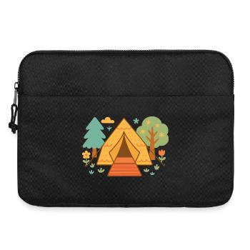 Fun camping adventure under the stars - Laptop bag 15" - black - Front