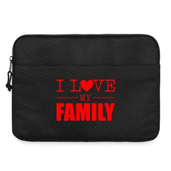 Love for family in red - Laptop bag 15" - black - Front