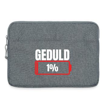 Geduld 1% Akku leer - Laptoptasche 15" - Grau meliert - Vorne